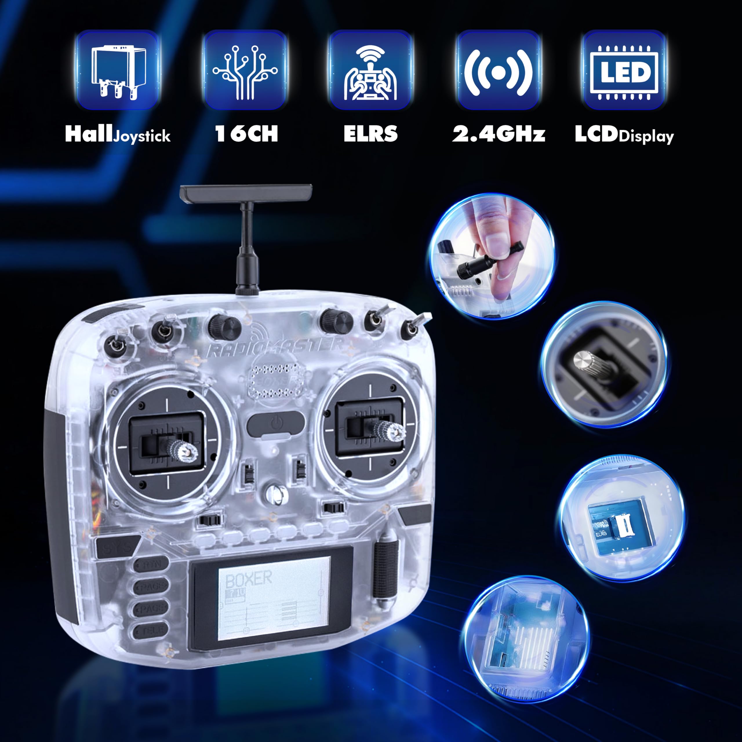Amazon.com: Radiomaster Boxer ELRS 2.4GHz 16CH Hall Gimbals Radio